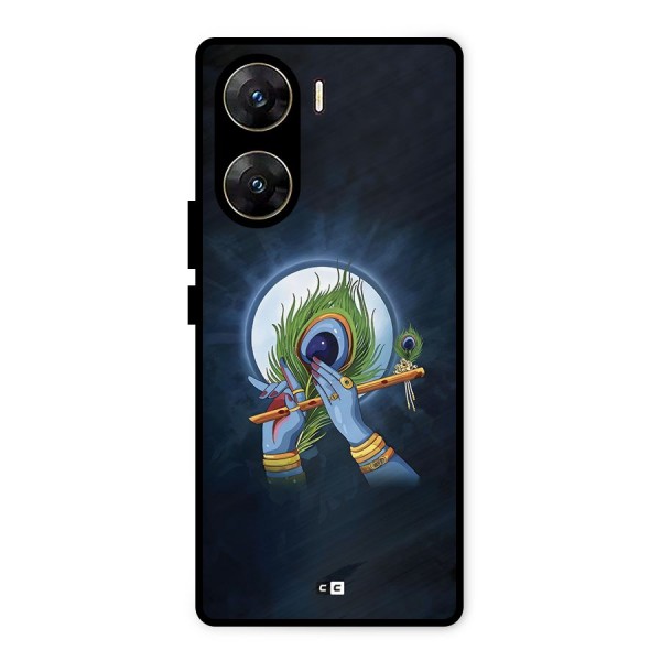 Lord Krishna Flute Metal Back Case for Vivo V29e