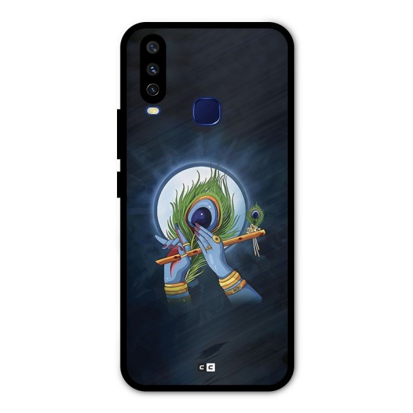 Lord Krishna Flute Metal Back Case for Vivo Y12