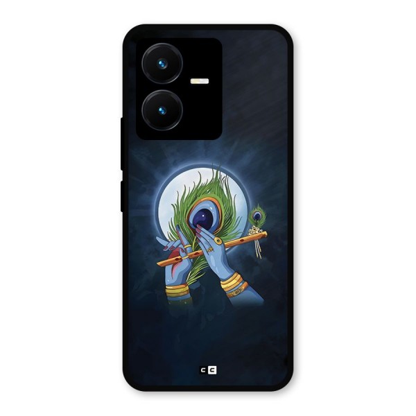 Lord Krishna Flute Metal Back Case for Vivo Y22s