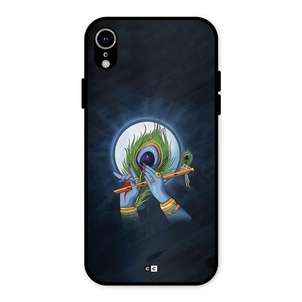 Lord Krishna Flute Metal Back Case for iPhone XR