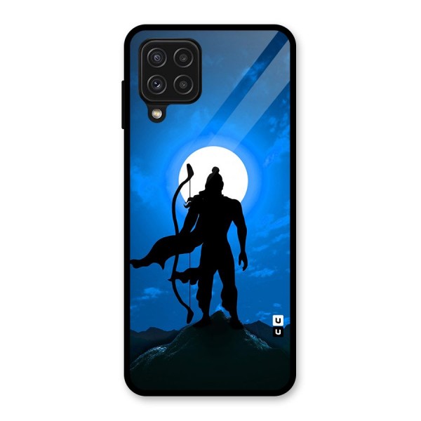 Lord Ram Illustration Glass Back Case for Galaxy A22 4G