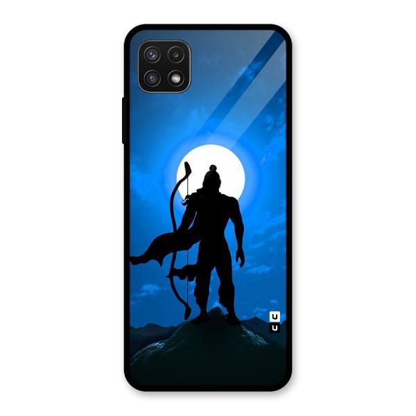 Lord Ram Illustration Glass Back Case for Galaxy A22 5G