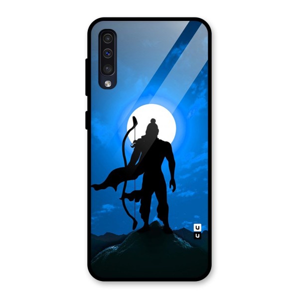 Lord Ram Illustration Glass Back Case for Galaxy A50