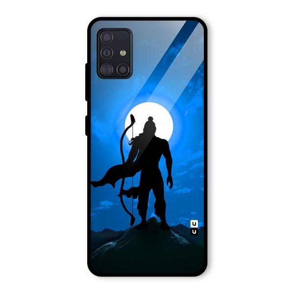 Lord Ram Illustration Glass Back Case for Galaxy A51