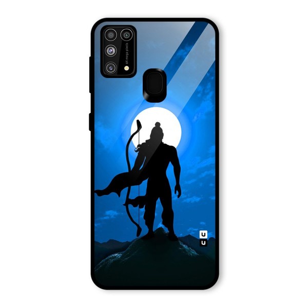 Lord Ram Illustration Glass Back Case for Galaxy F41