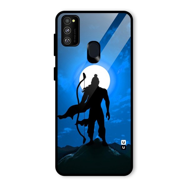 Lord Ram Illustration Glass Back Case for Galaxy M21