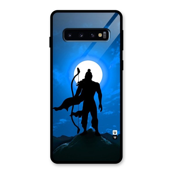 Lord Ram Illustration Glass Back Case for Galaxy S10