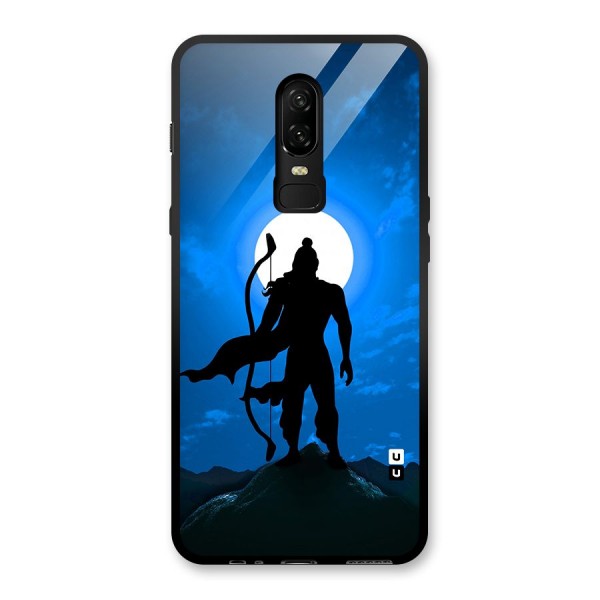 Lord Ram Illustration Glass Back Case for OnePlus 6