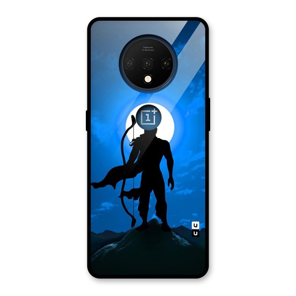 Lord Ram Illustration Glass Back Case for OnePlus 7T