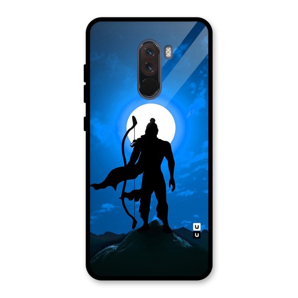 Lord Ram Illustration Glass Back Case for Poco F1