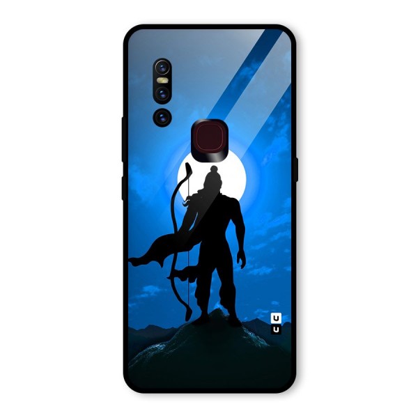 Lord Ram Illustration Glass Back Case for Vivo V15