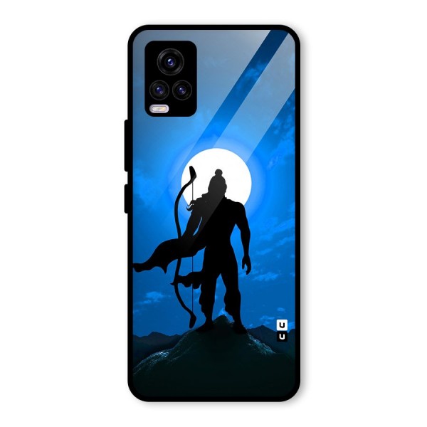 Lord Ram Illustration Glass Back Case for Vivo V20