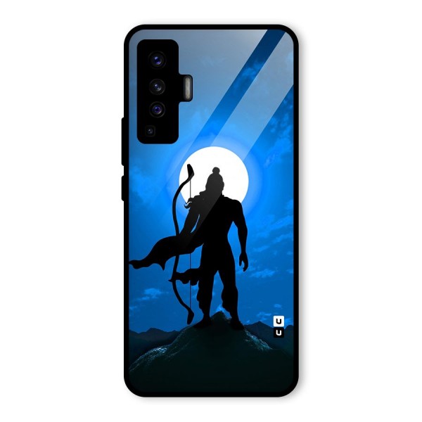 Lord Ram Illustration Glass Back Case for Vivo X50