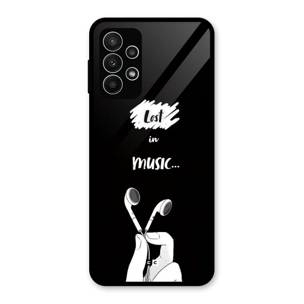 Lost In Music Glass Back Case for Galaxy A23