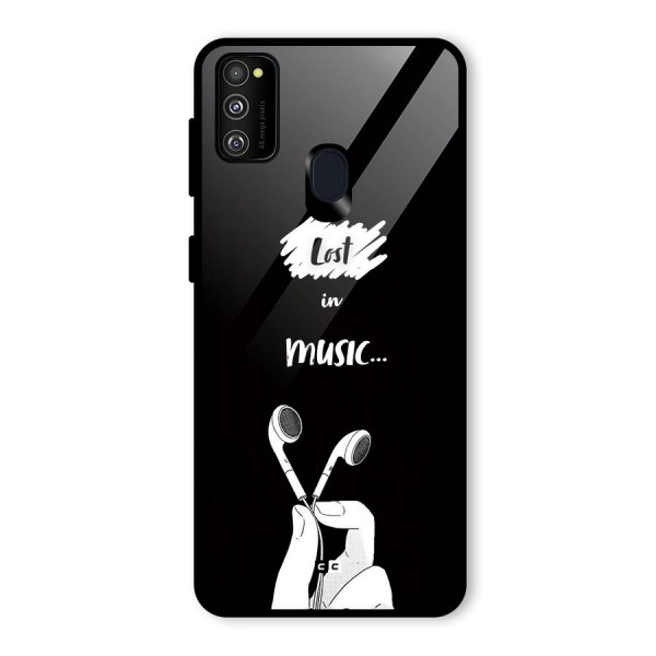 Lost In Music Glass Back Case for Galaxy M21