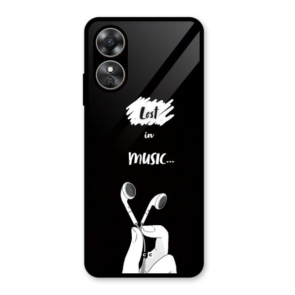 Lost In Music Glass Back Case for Oppo A17