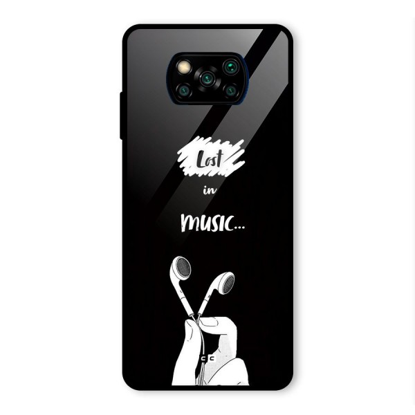 Lost In Music Glass Back Case for Poco X3 Pro