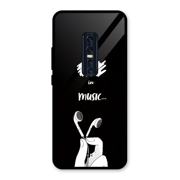 Lost In Music Glass Back Case for Vivo V17 Pro