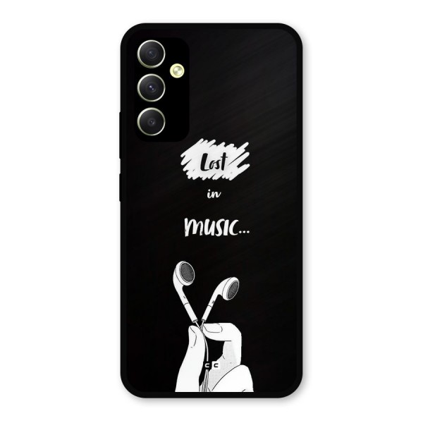 Lost In Music Metal Back Case for Galaxy A34