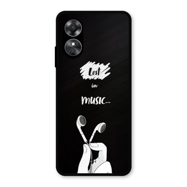 Lost In Music Metal Back Case for Oppo A17