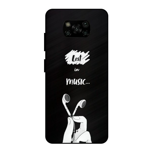 Lost In Music Metal Back Case for Poco X3