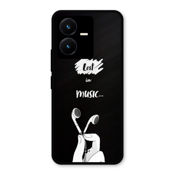 Lost In Music Metal Back Case for Vivo Y22s