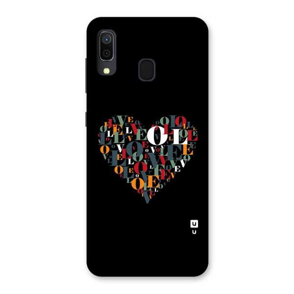 Love Abstract Heart Art Back Case for Galaxy A20