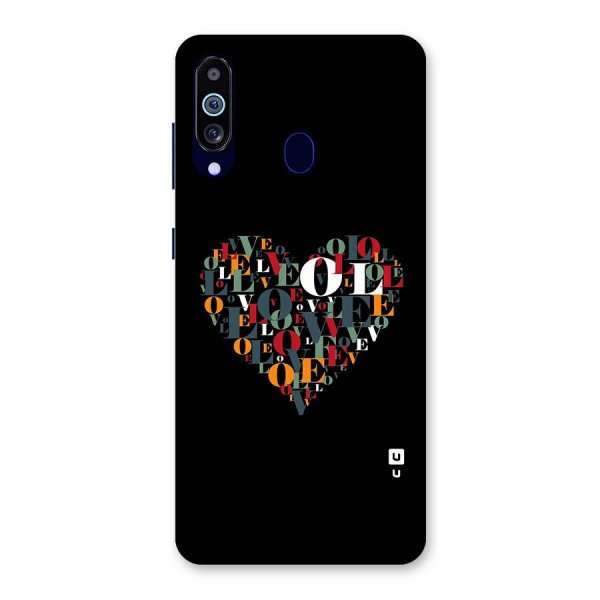 Love Abstract Heart Art Back Case for Galaxy A60