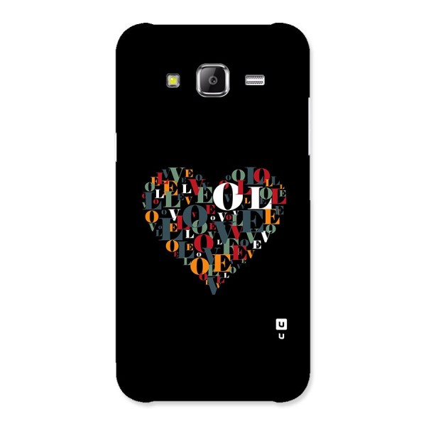 Love Abstract Heart Art Back Case for Galaxy J5