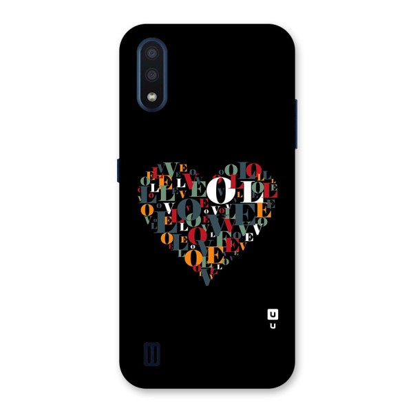 Love Abstract Heart Art Back Case for Galaxy M01