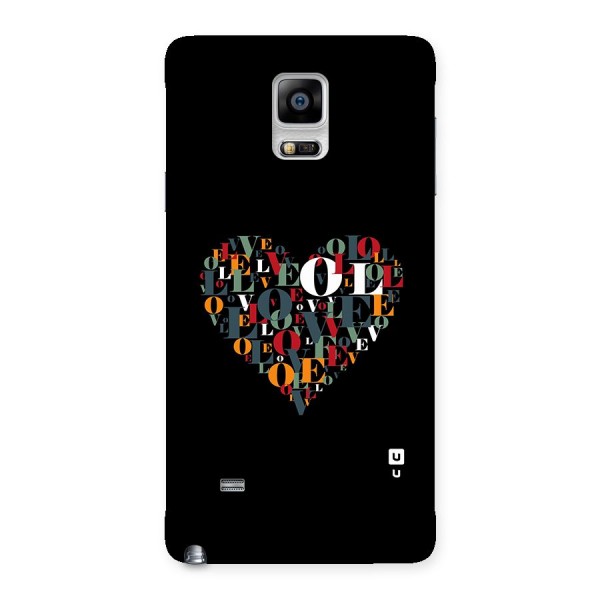 Love Abstract Heart Art Back Case for Galaxy Note 4