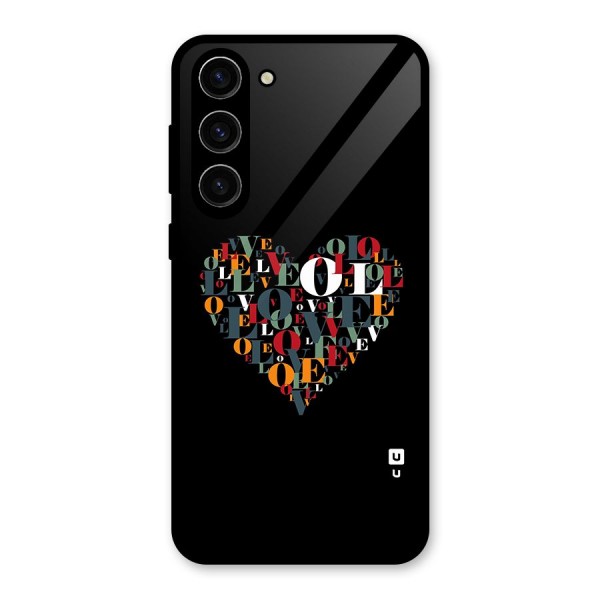 Love Abstract Heart Art Glass Back Case for Galaxy S23 Plus