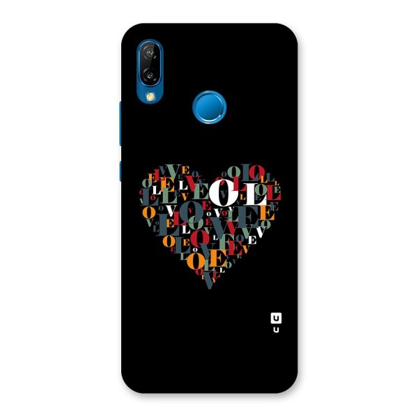 Love Abstract Heart Art Back Case for Huawei P20 Lite