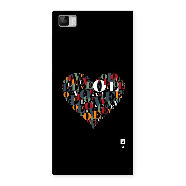 Love Abstract Heart Art Back Case for Mi3