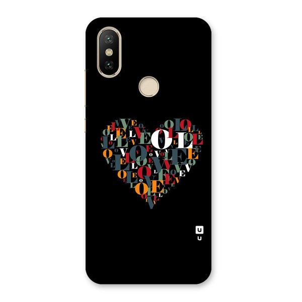 Love Abstract Heart Art Back Case for Mi A2