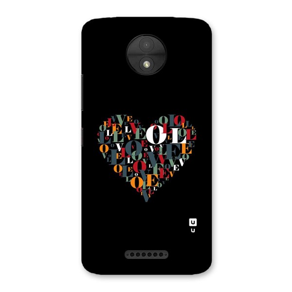 Love Abstract Heart Art Back Case for Moto C