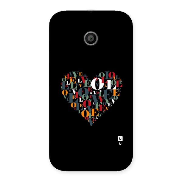 Love Abstract Heart Art Back Case for Moto E