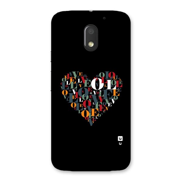 Love Abstract Heart Art Back Case for Moto E3 Power