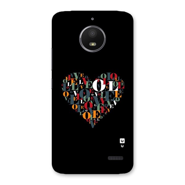 Love Abstract Heart Art Back Case for Moto E4