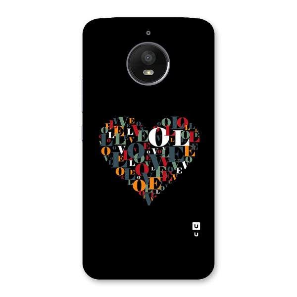 Love Abstract Heart Art Back Case for Moto E4 Plus