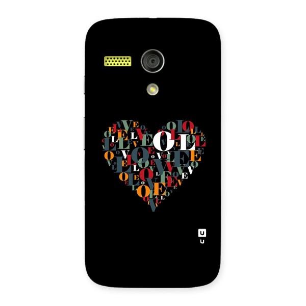 Love Abstract Heart Art Back Case for Moto G