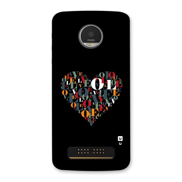 Love Abstract Heart Art Back Case for Moto Z Play