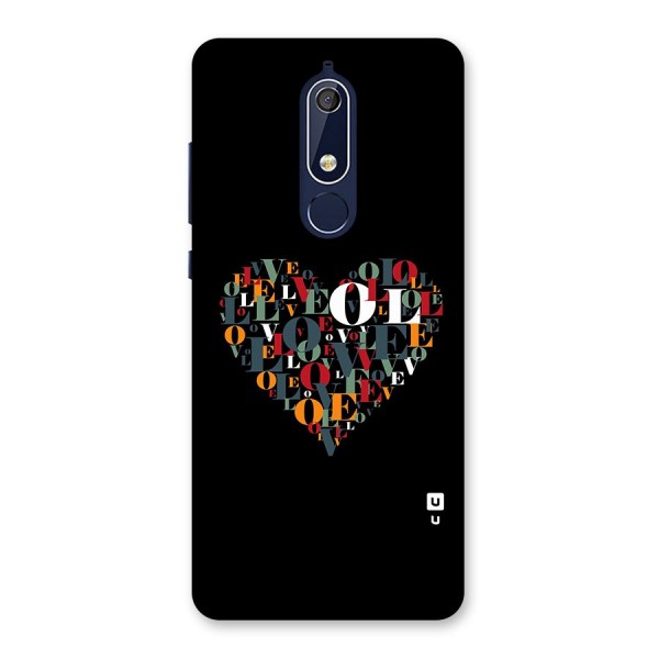 Love Abstract Heart Art Back Case for Nokia 5.1