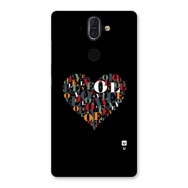 Love Abstract Heart Art Back Case for Nokia 8 Sirocco