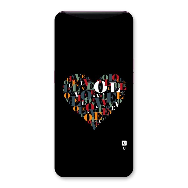 Love Abstract Heart Art Back Case for Oppo Find X