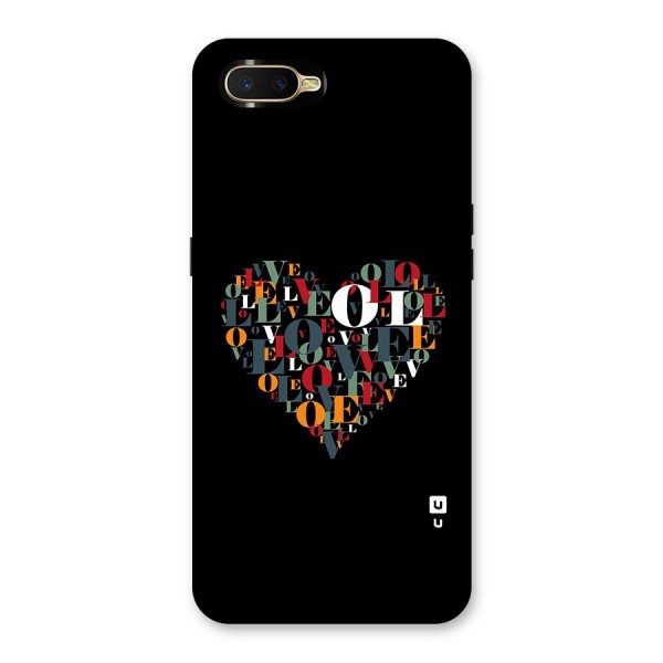 Love Abstract Heart Art Back Case for Oppo K1