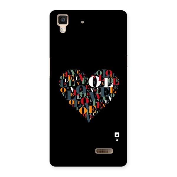 Love Abstract Heart Art Back Case for Oppo R7