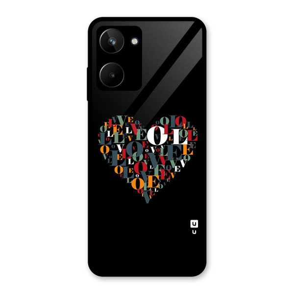 Love Abstract Heart Art Glass Back Case for Realme 10