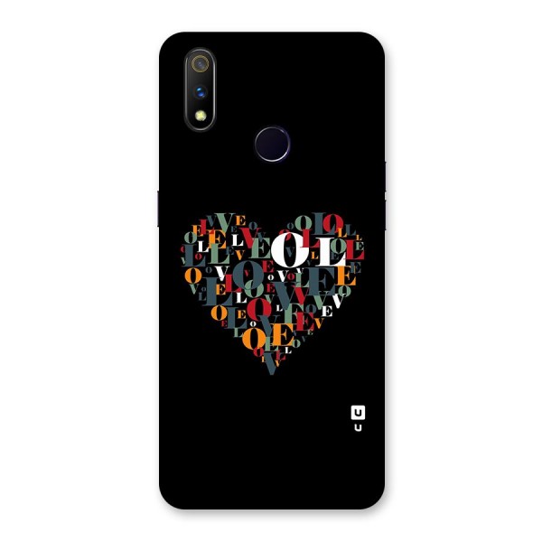 Love Abstract Heart Art Back Case for Realme 3 Pro