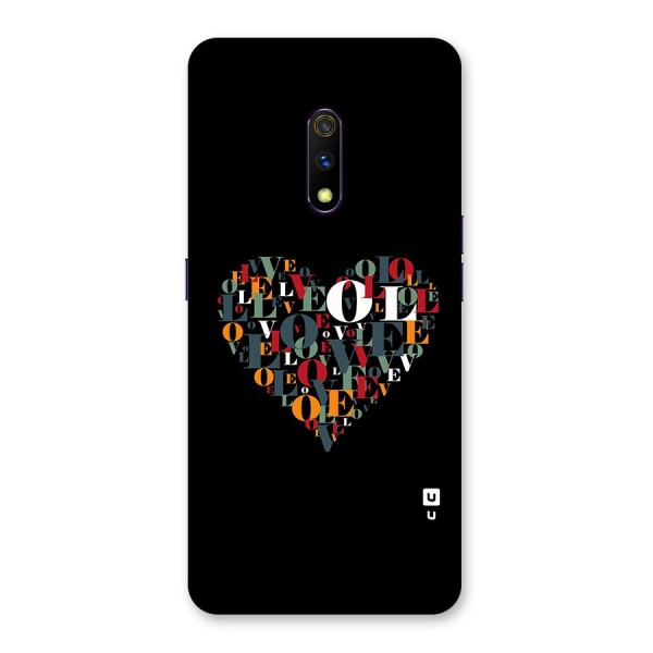 Love Abstract Heart Art Back Case for Realme X